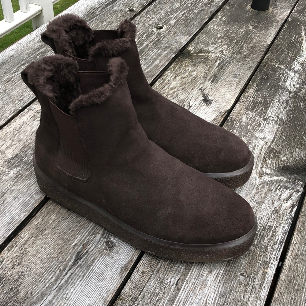 Madewell Women’s Toasty Chelsea Boot, Dark Coffee- 9